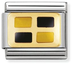 COMPOSABLE Classic NAUTICAL ALPHABET in stainless steel with enamel and 18k gold L