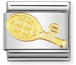 COMPOSABLE Classic SPORTS in stainless steel with 18k gold Tennis racket