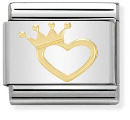 COMPOSABLE Classic LOVE in stainless steel with 18k gold Heart with crown