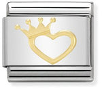 COMPOSABLE Classic LOVE in stainless steel with 18k gold Heart with crown