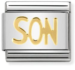 COMPOSABLE Classic WRITINGS in stainless steel with 18k gold SON