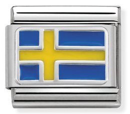 Composable Classic FLAGS in st.steel, enam.925 sterling silver Sweden