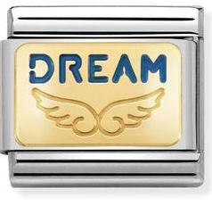 Composable Classic PLATES steel , enamel and 18k gold DREAM BIG ANGEL