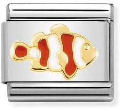 Composable Classic SYMBOLS steel, enamel and 18k gold Clownfish