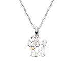 Dew Cockapoo with Heart Necklace