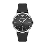 Emporio Armani Black Leather Watch