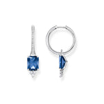 Thomas Sabo Hoop earrings with blue stone