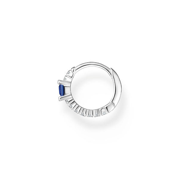 Thomas Sabo Single hoop earring with blue and white stones