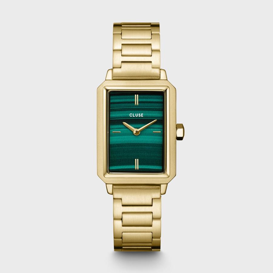 Cluse Fluette Steel Green, Gold Colour Watch