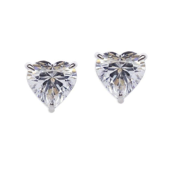 CARAT Camden 9ct White Gold Heart Studs