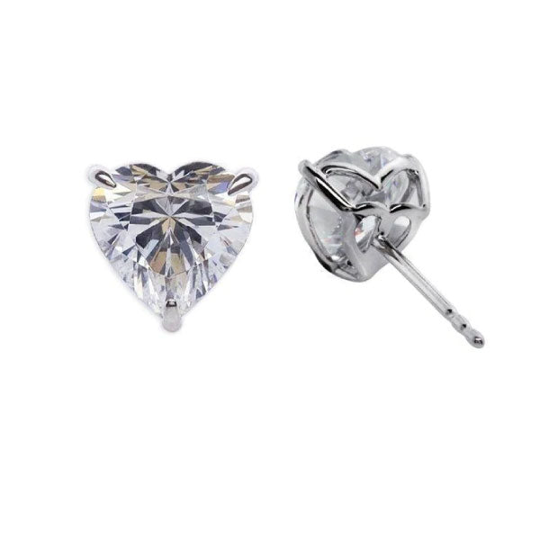 CARAT Camden 9ct White Gold Heart Studs