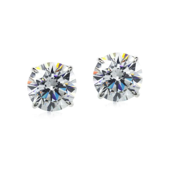 CARAT Eternal Four Prong Round 9ct White Gold Studs