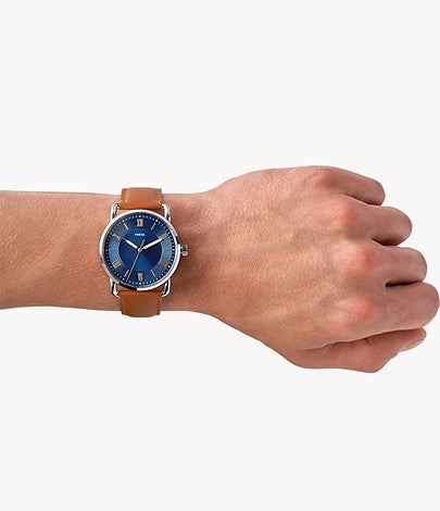Fossil Copeland Three-Hand Luggage Leather Watch