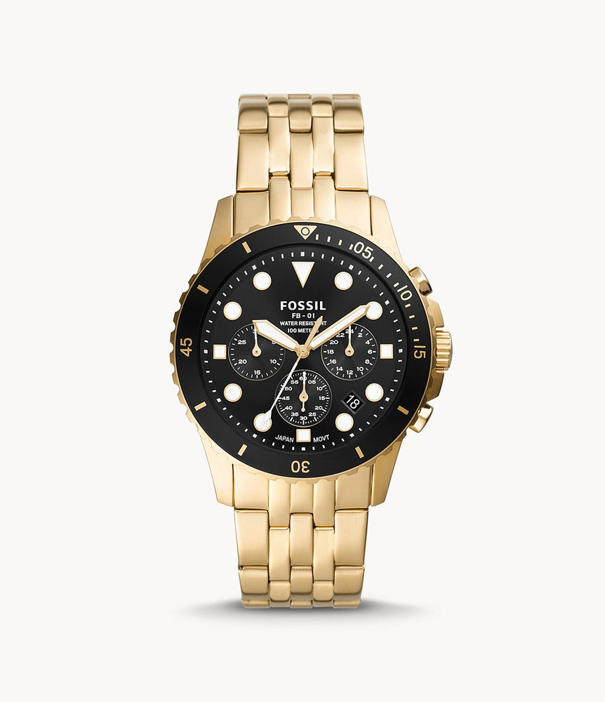 Fossil FB-01 Chronograph Gold-Tone Stainless Steel Watch