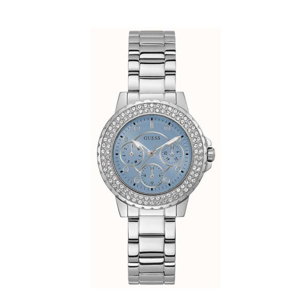 Guess Crown Jewels Silver Tone Ladies Watch