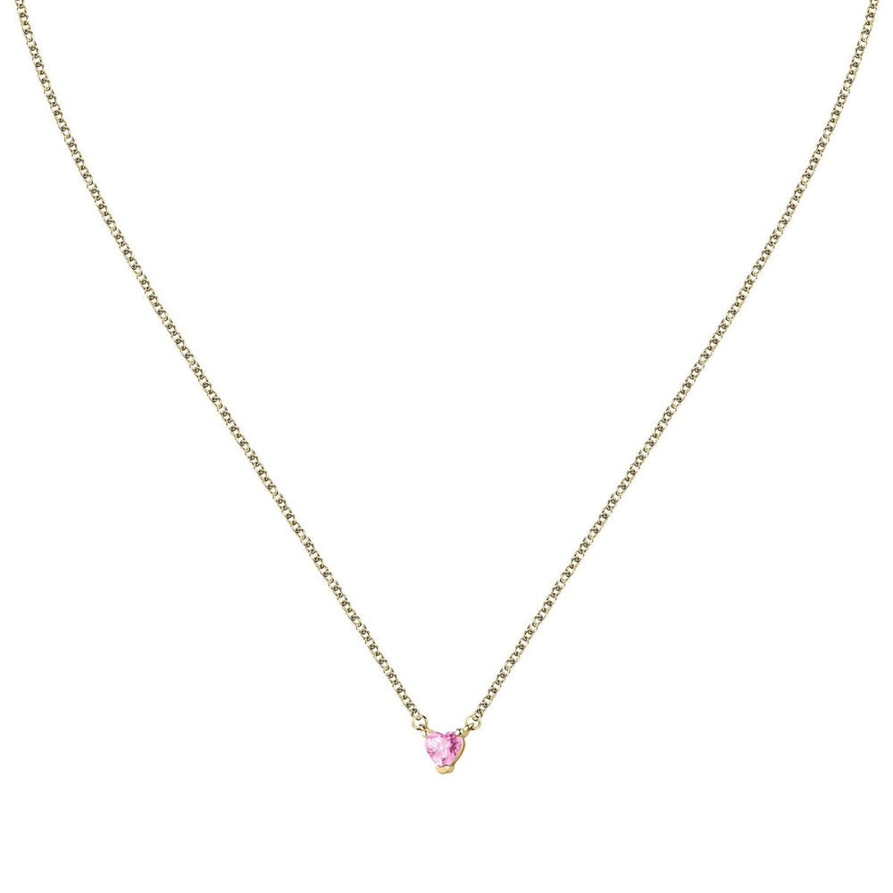Chiara Ferragni Pink Heart Necklace Gold