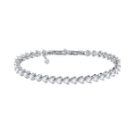 Chiara Ferragni Diamond Heart Tennis Bracelet Silver