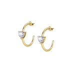 Chiara Ferragni Diamond Heart Hoop Earrings Gold