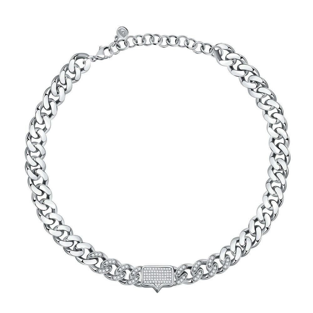 Chiara Ferragni Chain with Pave Tag Necklace
