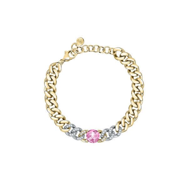 Chiara Ferragni Chain Bracelet with Pink Stone