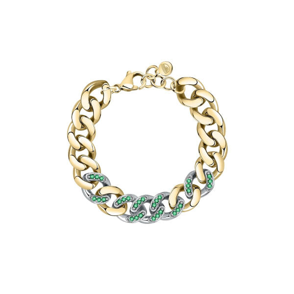Chiara Ferragni Big Chain with Emerald Crystals Bracelet