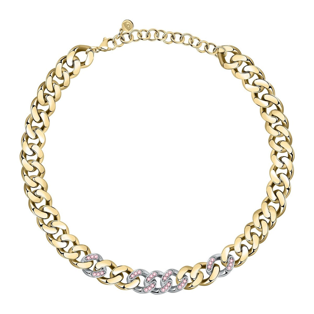 Chiara Ferragni Gold Chain with Pink Crystal Links