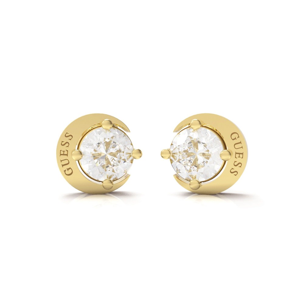 Guess Moon Phases Gold Stud Earrings
