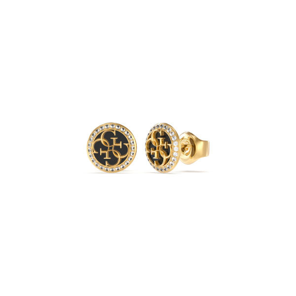 Guess Life in 4G Gold Tone Stud Earrings Bonds Jewellers NI