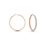Guess Colour my Day Crystal Rose Gold Tone Hoops