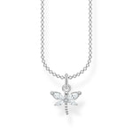 Dragonfly White Stone Necklace