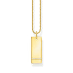 Thomas Sabo Gold Tag with Stones Necklace
