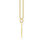 Thomas Sabo Gold Tag with Stones Necklace