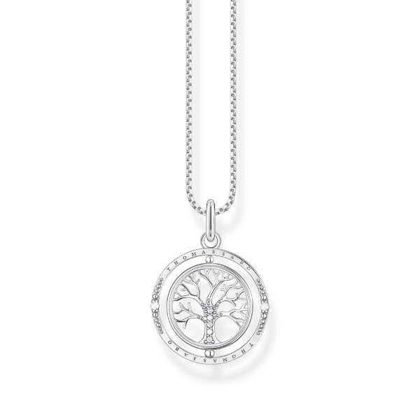 Silver necklace in Y-shape with seven white zirconia stones | THOMAS SABO
