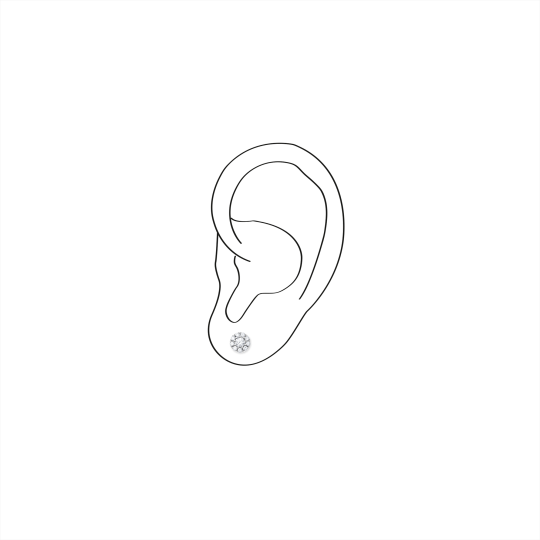 Thomas Sabo Single White Stone Silver Stud Earring