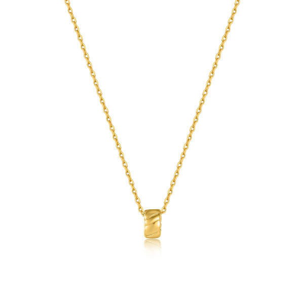 Ania Haie Smooth Twist Pendant Necklace Gold