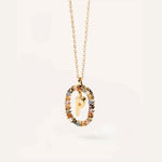 PDPAOLA YG Gemstone Letter Necklace