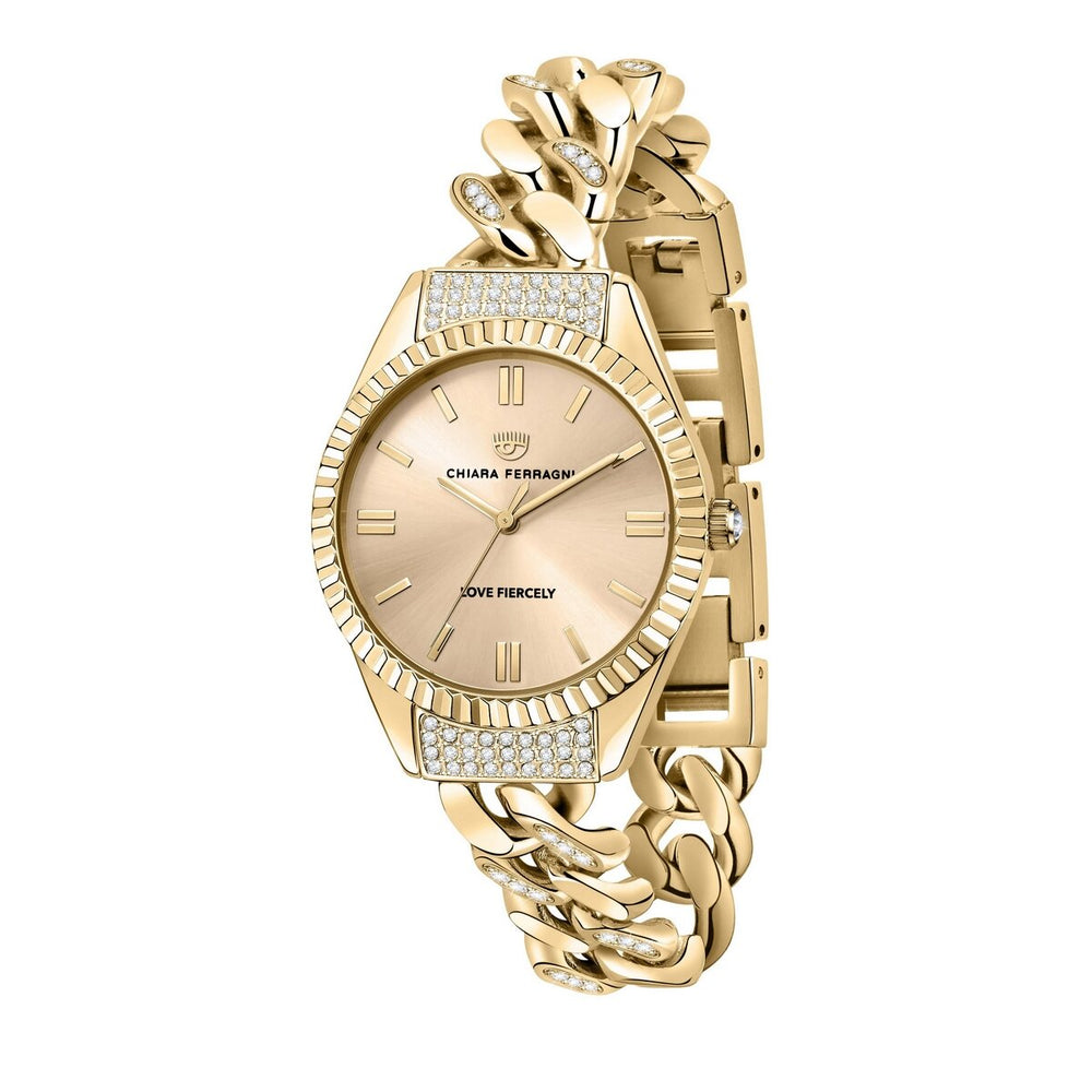 Chiara Ferragni Chain Capsule Gold Watch