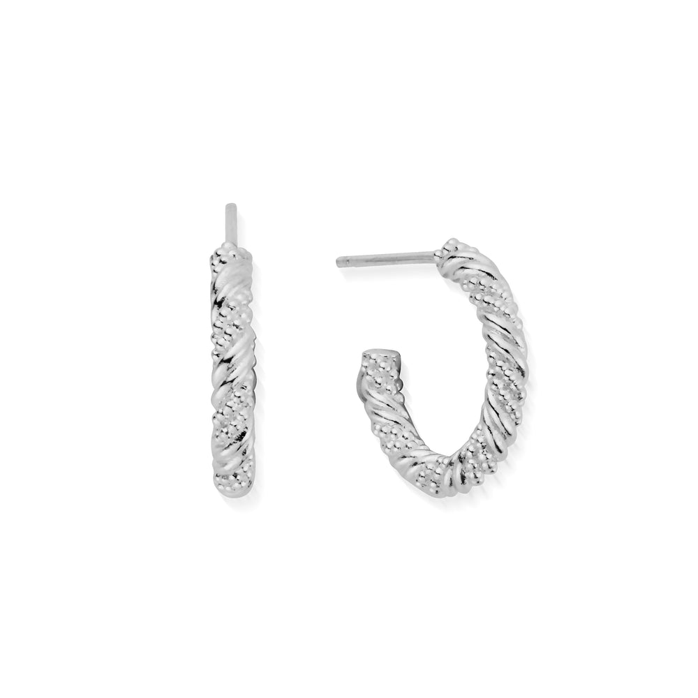 Chlobo Entwined Passion Hoops Silver