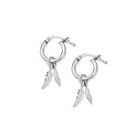 Chlobo Double Feather Small Hoop Earrings