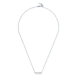 Ted Baker Scarl Silver Sparkle Bar Necklace
