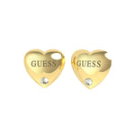 Guess - Guess is for Lovers Heart Studs Gold