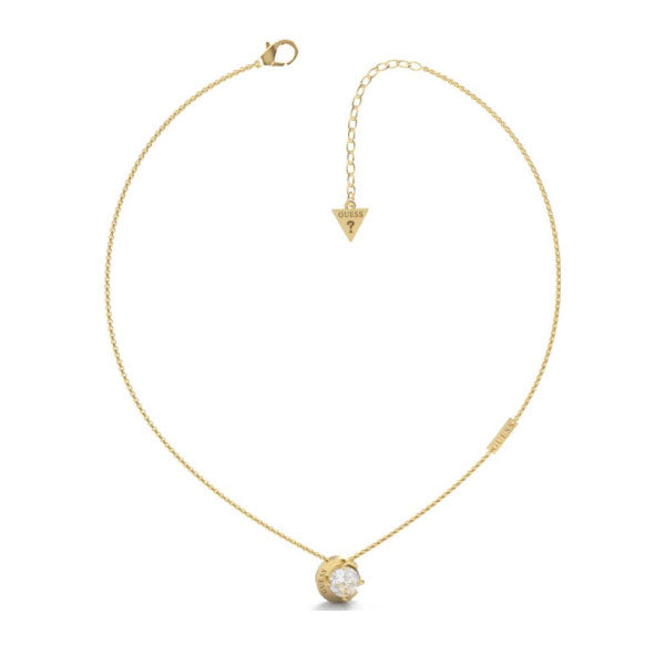 Guess Moon Phases Gold and Crystal Necklace