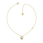 Guess Moon Phases Gold and Crystal Necklace