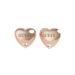 Guess - Guess Is For Lovers Bold Heart Rose Gold Stud Earrings