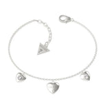 Guess - Guess Is For Lovers Multi Heart Silver Tone Bracelet
