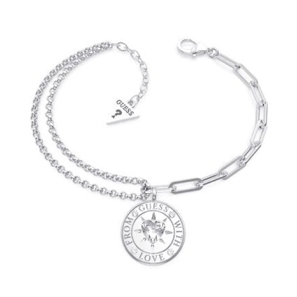 Guess From Guess With Love Silver Tone Bracelet