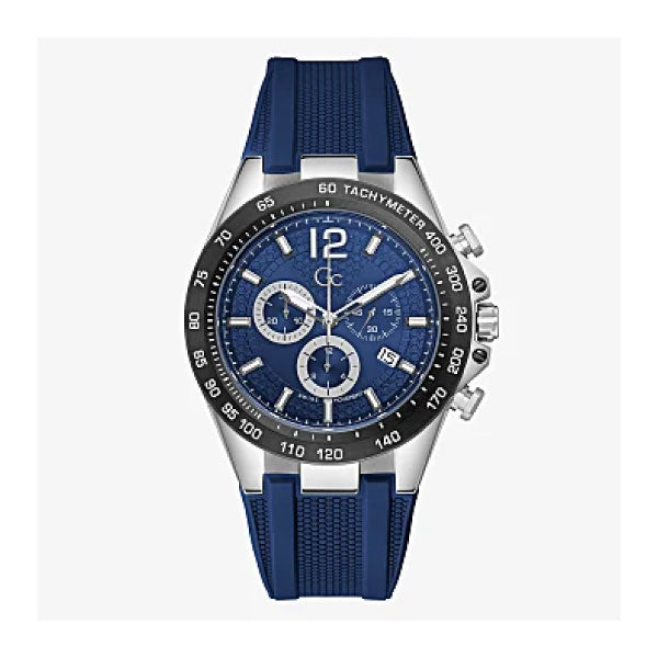 GC Audacious Blue Silicone Gents Watch