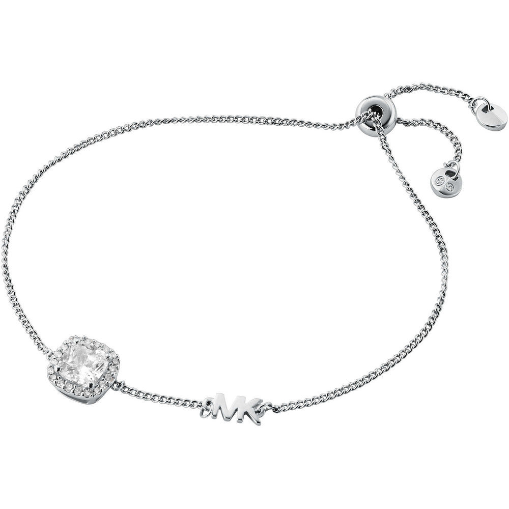 Michael Kors SilverTone Chain And Logo Padlock Bracelet in Metallic  Lyst
