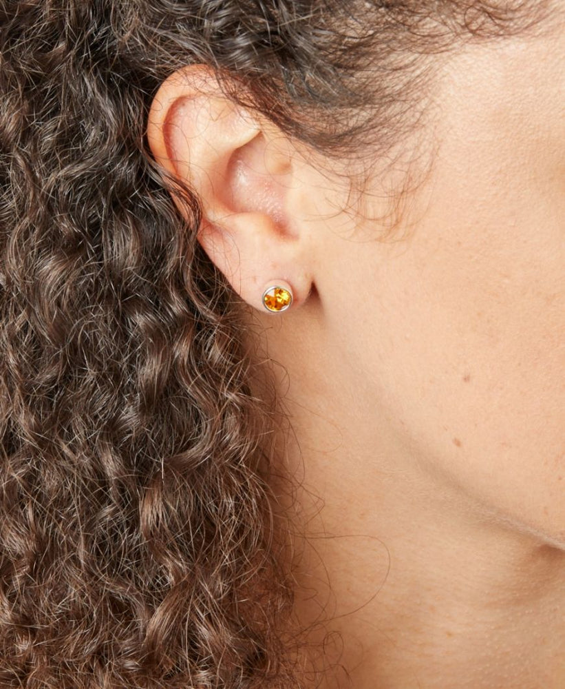 November Birthstone Stud Earrings