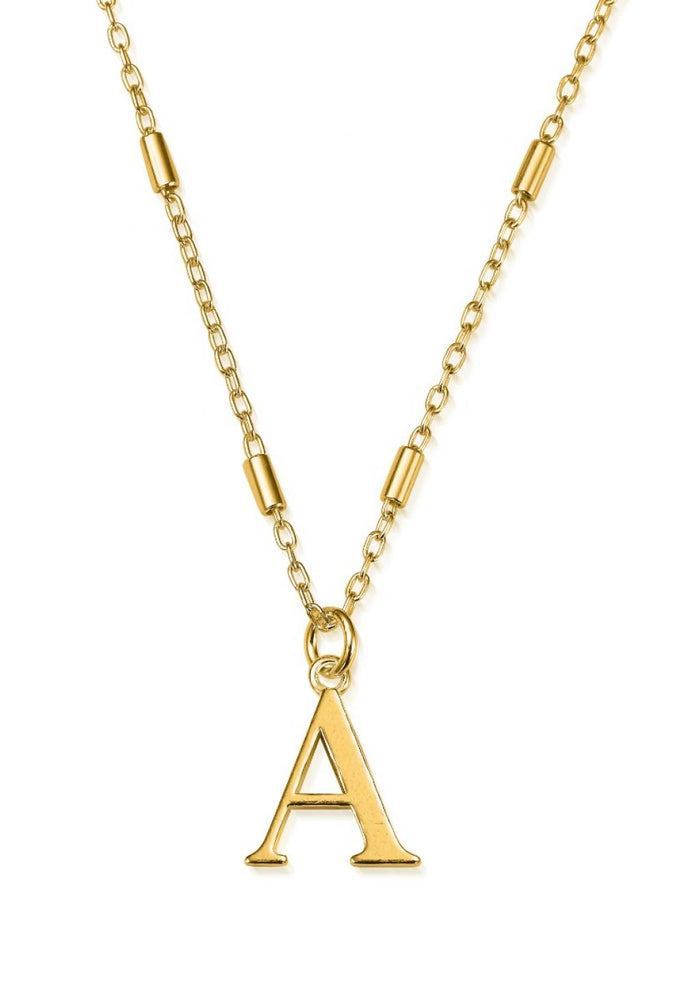 Chlobo Initial Necklace Gold